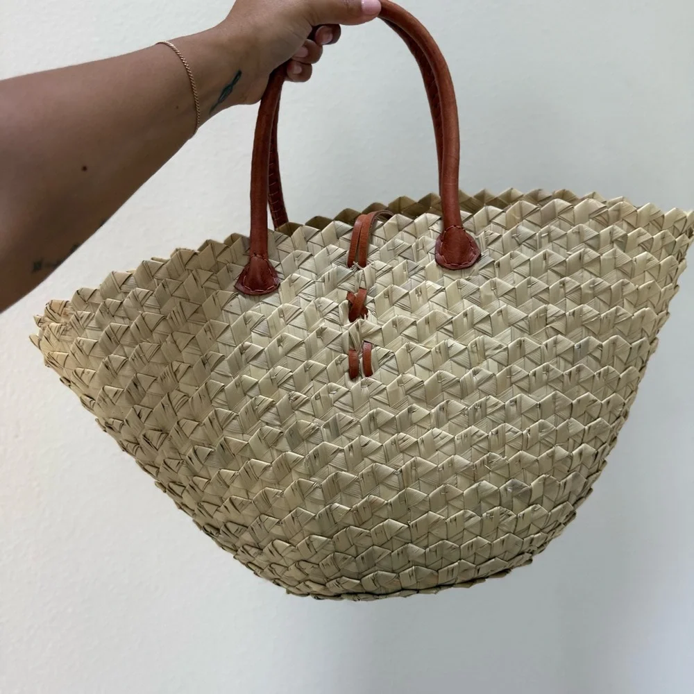 Large Wicker Tote Bag - Picture 6 of 7